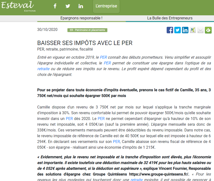article - PER - Vincent Fournier